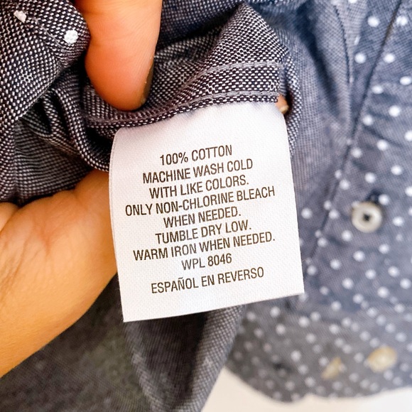 👔 CLUB ROOM BLUE WHITE POLKA DOT SHIRT! - Picture 5 of 5